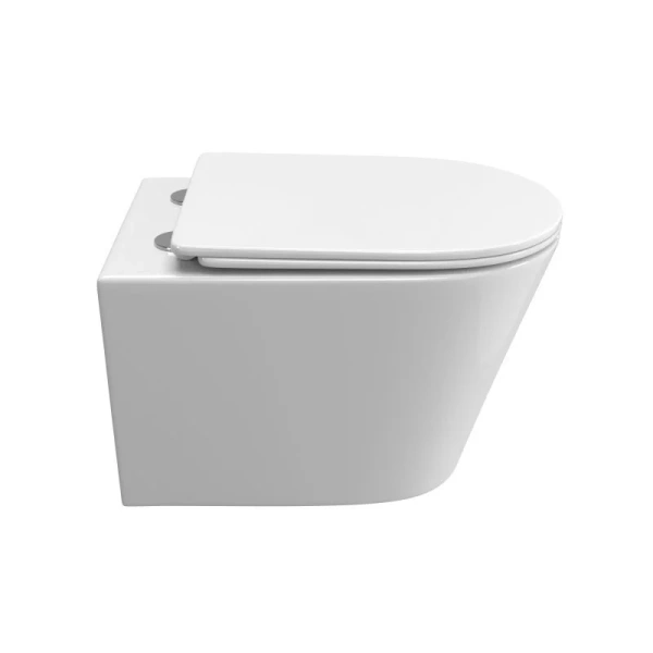 Унитаз подвесной BelBagno Tre безободковый BB5180CH-TOR/SC (детальная фотография), недорогие, безободковые, сиденье с микролифтом , с антивсплеском