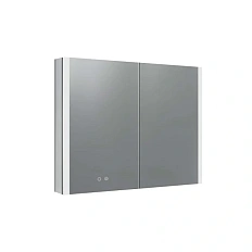 Зеркальный шкаф с подсветкой Акватек 80 см алюминиевый корпус