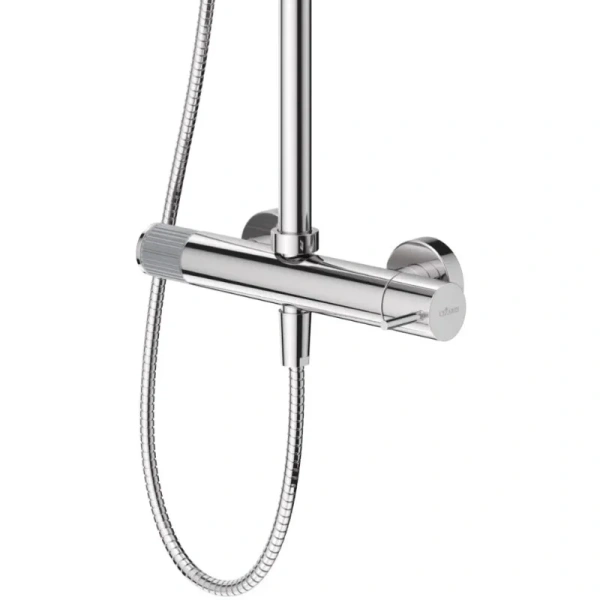 Душевая стойка Cezares Leaf хром LEAF-CDA-30-L-01 (детальная фотография), с тропическим душем