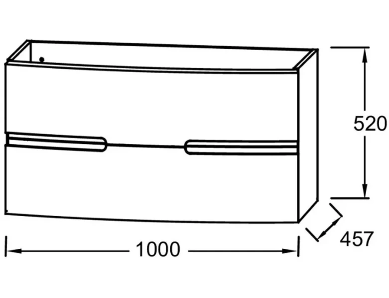 Тумба под раковину подвесная Jacob Delafon Nona 100 см глянцевый белый EB1889RU-G1C (детальная фотография), в наличии