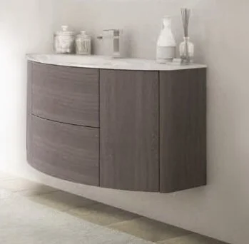 Тумба под раковину подвесная Cezares Eden 121 см Rovere Scuro Soft 54408 (детальная фотография)