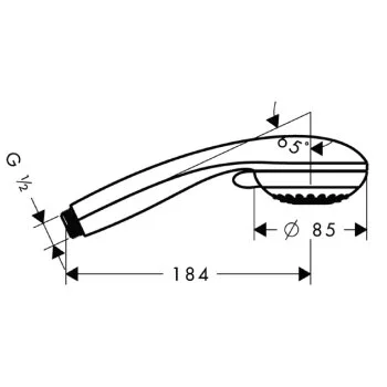 Лейка для душа Hansgrohe Crometta 85 хром 28563000 (детальная фотография), душевые лейки