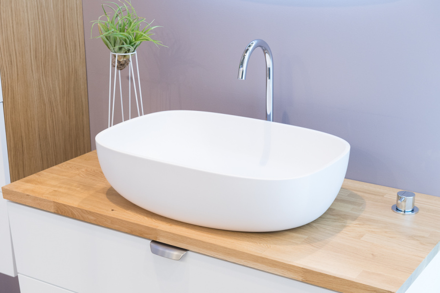 Раковина для ванной Balteco Trapez (детальная фотография), накладные (на столешницу), пристенные