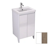 Тумба под раковину напольная Velvex Klaufs 50 см белая/дерево