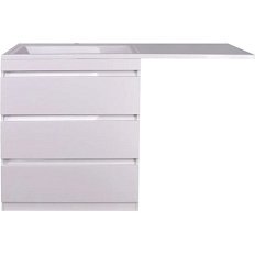 Тумба с раковиной напольная Style Line Даллас СС-00002221 140 см с тремя ящиками