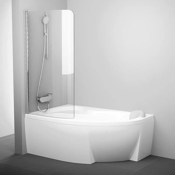 Шторка для ванны, профиль хром, Ravak Rosa CVSK1 160/170 (детальная фотография)