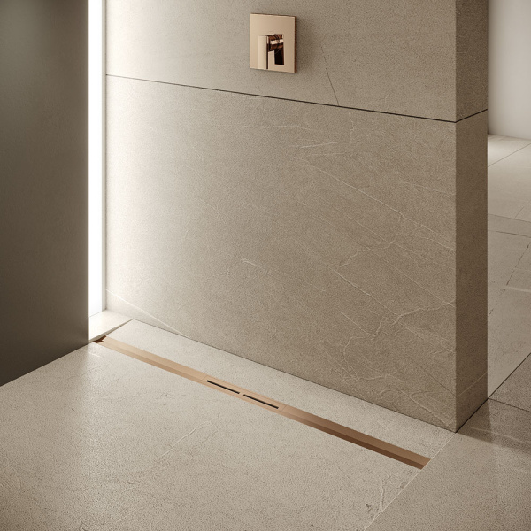 Душевой лоток Tece TECEdrainprofile 90 см золото красное сатиновое 670903 (детальная фотография), золото