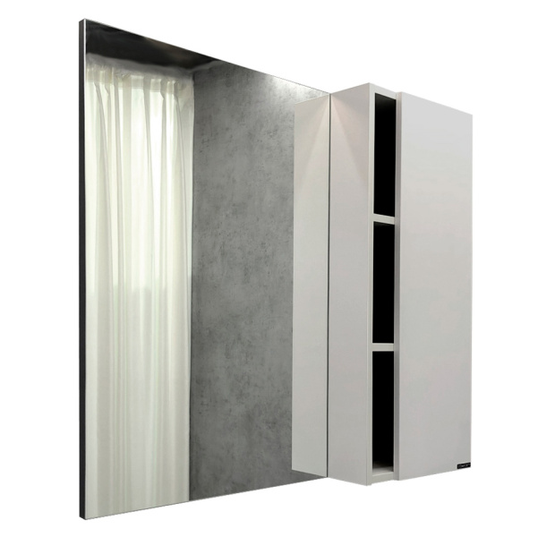 Зеркальный шкаф Comforty Милан 90 см белый глянец 00004137130CF (детальная фотография)