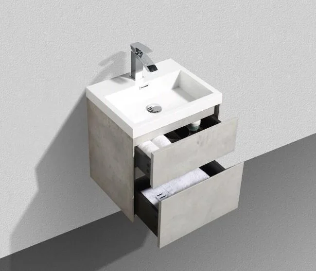 Тумба под раковину подвесная BelBagno Pietra Mini 50 см stucco cemento PIETRA MINI-500AS-2C-SO-SCM (детальная фотография), современная, hi-tech, лофт
