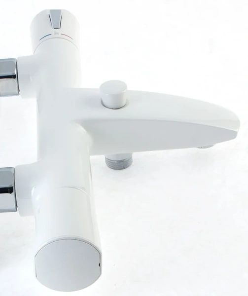 Смеситель для ванны Kludi Zenta белый/хром 351019138 (детальная фотография), современные, hi-tech