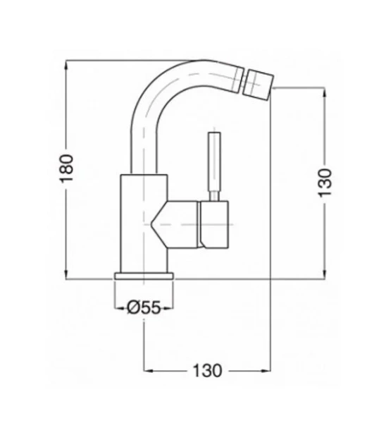 Смеситель для биде Cezares Olimp золото OLIMP-BSM2-03/24-L (детальная фотография), для биде