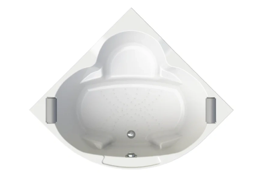 Акриловая ванна Радомир Сорренто 1-01-0-0-1-039, 130 x 130 см, каркас, подголовник - 2 шт., в комплекте, белая (детальная фотография)