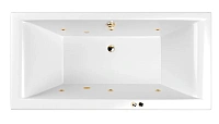 Ванна гидромассажная Whitecross Savia Duo Soft, 170 х 80 см, увеличенная толщина акрила, усиленная армировка, белый/золото, 0103.170080.100.SOFT.GL