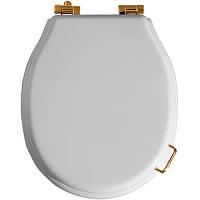 Крышка-сидение с микролифтом Simas Lante белая, петли бронза