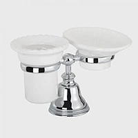 Мыльница со стаканом, цвет хром, Tiffany World Harmony