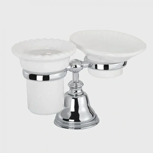 Мыльница со стаканом, цвет хром, Tiffany World Harmony - фото 2