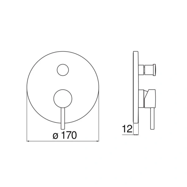 Смеситель для душа Nobili Live LV00100/E латунь (детальная фотография), для душа