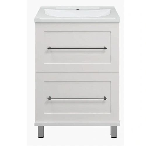 Тумба под раковину напольная Misty Марта 60 см белая - фото 1