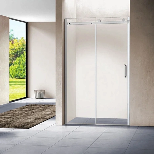 Душевая дверь в нишу Vincea Como 120 см профиль хром, стекло прозрачное - фото 1