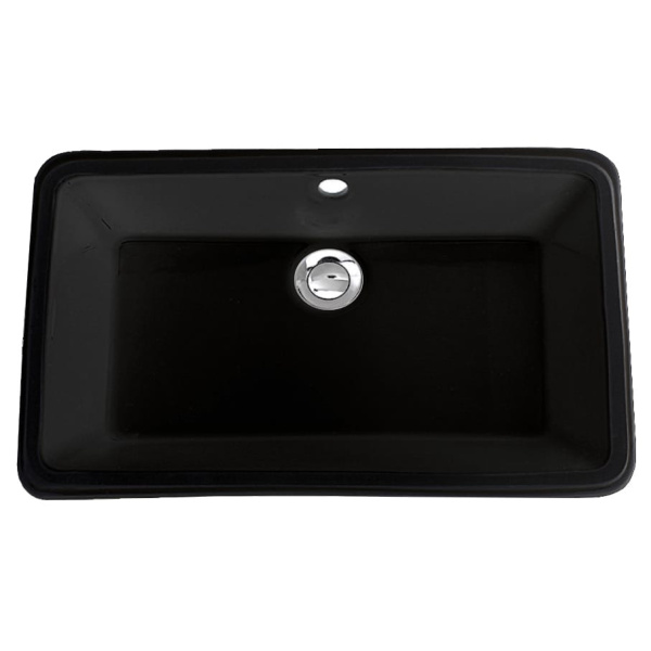 Раковина встраиваемая 53х33 см, цвет чёрный, Devon&Devon York ACYORKBLDS (детальная фотография)