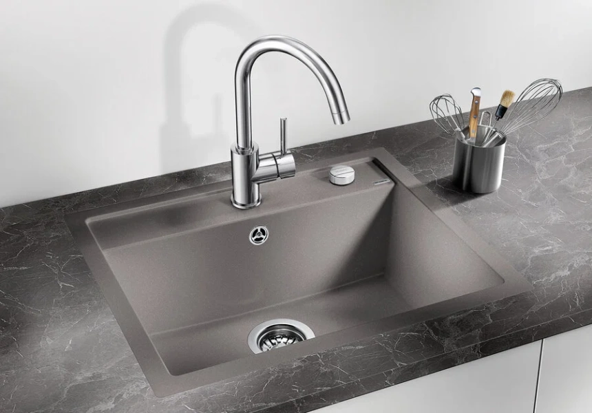 Мойка для кухни, цвет темная скала, Blanco Dalago 6-F 518851 (детальная фотография), из натурального камня