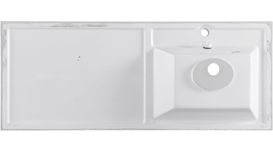 Раковина над стиральной машиной Aquanet Персона 120 см левосторонняя 169618 (детальная фотография), прямоугольной формы, широкая