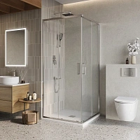 Душевой уголок Belbagno Luce 100x100 см профиль хром