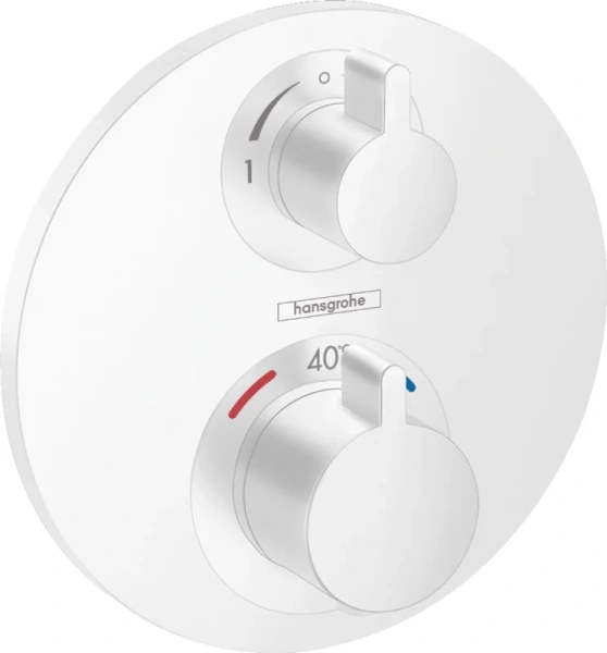 Смеситель для душа Hansgrohe Ecostat S белый матовый 15758700 (детальная фотография)