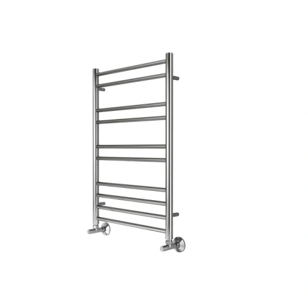Полотенцесушитель водяной Акватек Либерти 50x80 см хром AQ RR1080CH (детальная фотография), лесенка, вертикальные