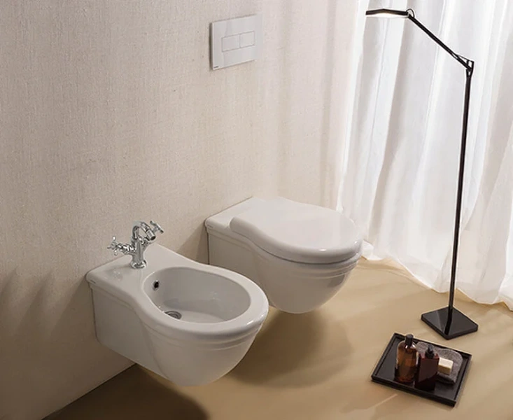 Биде подвесное Globo Paestum белое PAS10.BI (детальная фотография), круглой формы