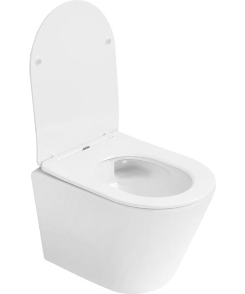 Унитаз подвесной Boheme Avva белый глянец 973-SET-W (детальная фотография), современные, hi-tech, круглые