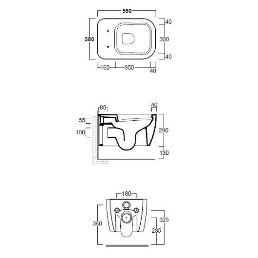 Схема (детальная фотография), безободковые
