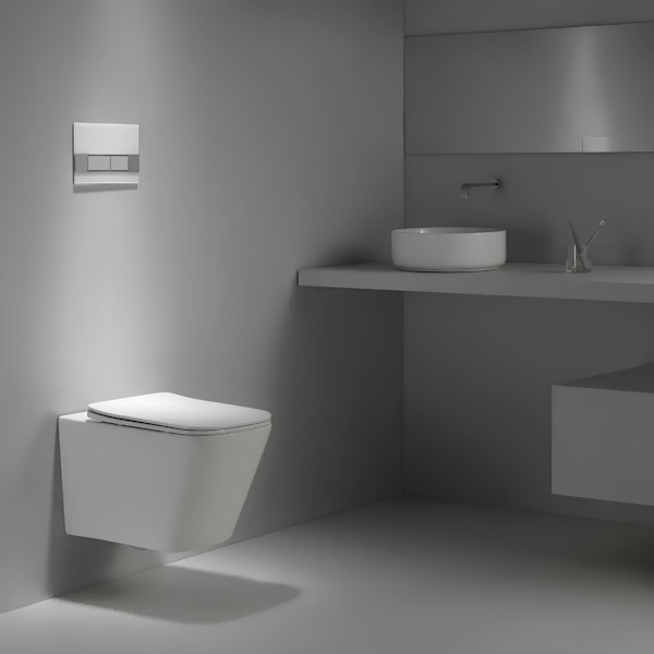 Унитаз подвесной Ceruttispa Maiella белый CT9164 (детальная фотография), современные, hi-tech, прямоугольные