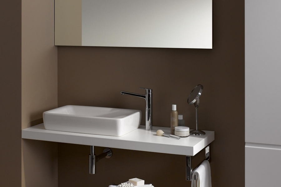 Раковина Laufen Pro 60 см накладная 8.1695.2.000.112.1 (детальная фотография), накладные (на столешницу), пристенные