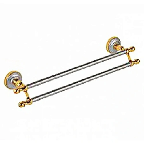 Полотенцедержатель для ванной двойной, хром-золото, Migliore Mirella - фото 3