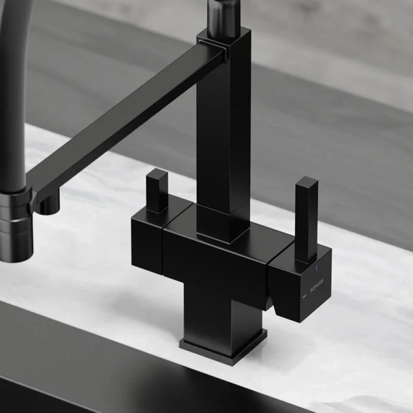 Смеситель для кухни Sancos Moro черный SC4006MB (детальная фотография), на мойку, на столешницу