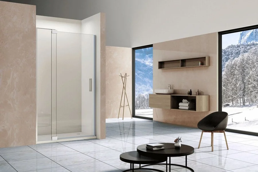 Душевая дверь в нишу Vincea Extra VDP-1E9010C 100 см стеклянное полотно (детальная фотография), 90 см, 100 см