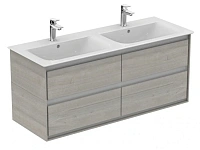 Тумба под раковину подвесная Ideal Standard Connect Air 120 см светло-серое дерево, белый матовый