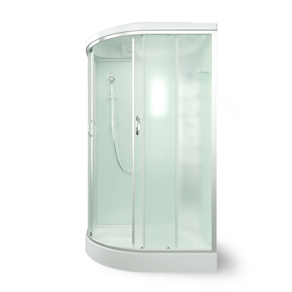 Душевая кабина, задняя стенка белая, стекло матовое, Erlit Comfort ER 4512P-С3 (детальная фотография) index_1