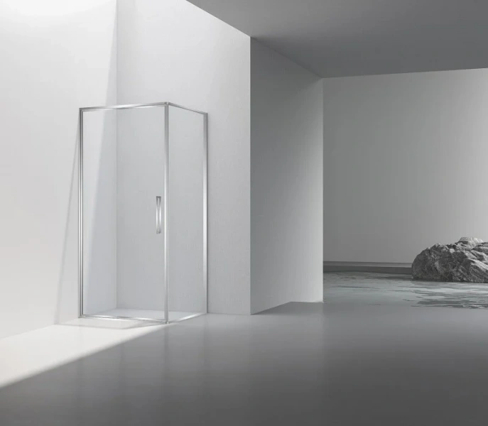 Душевой уголок Vincea Slim 90x90 см хром стекло прозрачное VSR-4SLP9090CL (детальная фотография), современные, hi-tech
