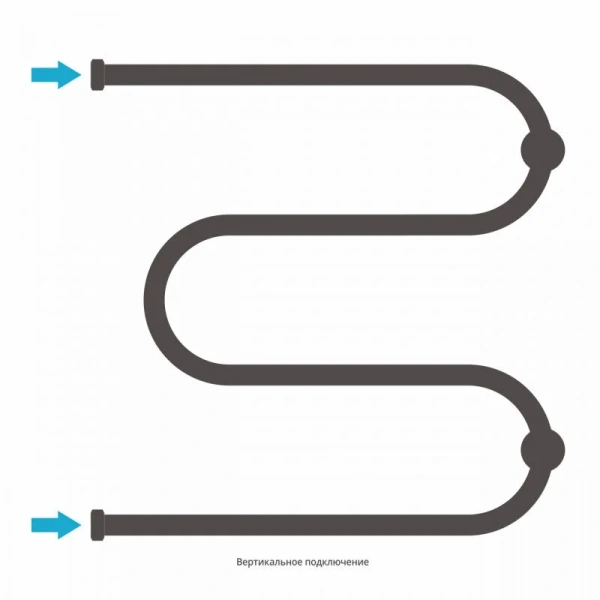 Полотенцесушитель водяной Сунержа М-образный 60x60 см матовая шампань 022-4008-6060 (детальная фотография), м образные, вертикальные