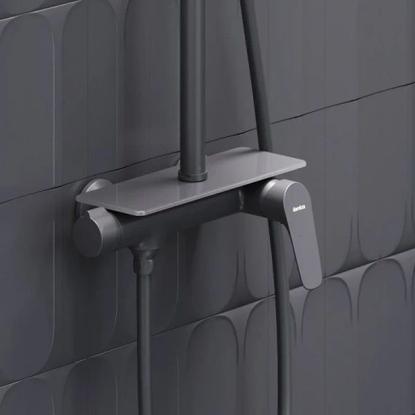 Душевая стойка Damixa Jupiter черная 977780300 (детальная фотография), без излива