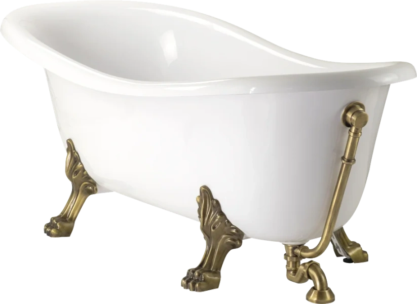 Ванна из искусственного камня Migliore Bella 170х80 см фурнитура бронза 23101 (детальная фотография)