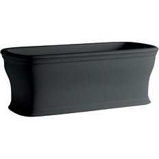 Ванна отдельностоящая из искусственного камня, черная матовая, Artceram Neo
