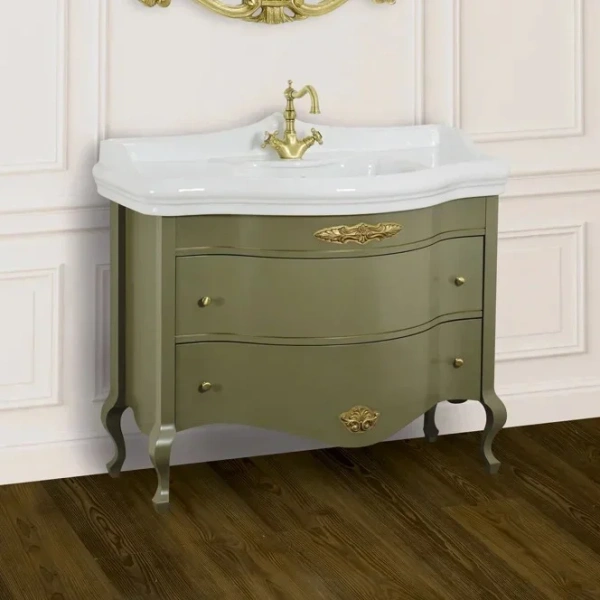 Тумба под раковину напольная Migliore Impero 106 см Oliva 25962 (детальная фотография)