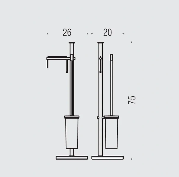 Стойка для ванной Colombo Plus напольная W4935 (детальная фотография), современные, hi-tech