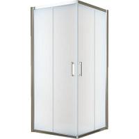 Душевой уголок профиль глянцевый хром стекло сатин Vegas-glass