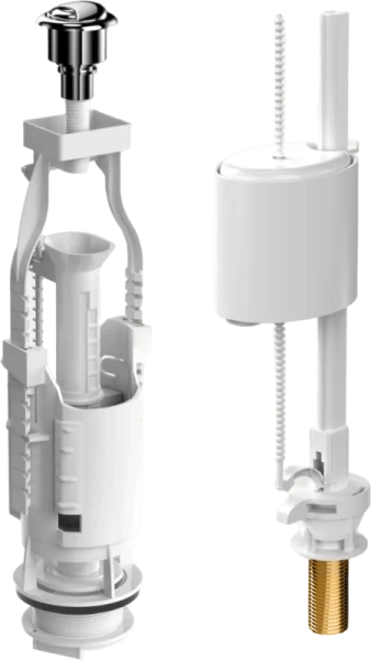 Комплект арматуры BERGES Eko двухкнопочный 030521 (детальная фотография), нет в наличии index_1