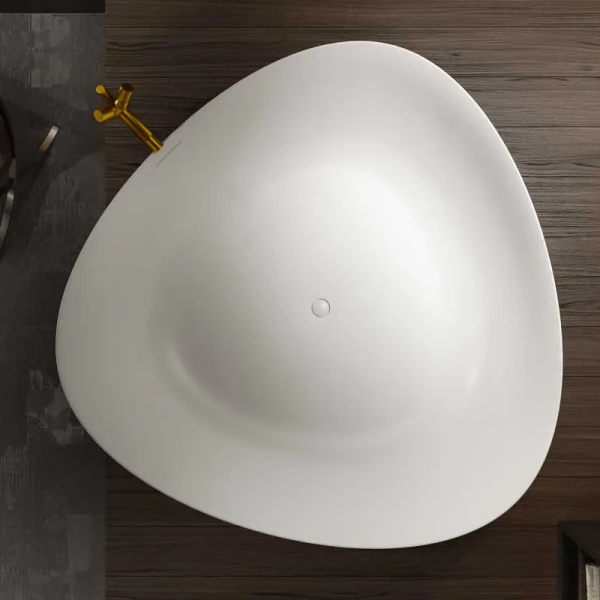 Ванна из искусственного камня Riho Ovideo 160х160 см белая B125001105 (детальная фотография), отдельностоящие