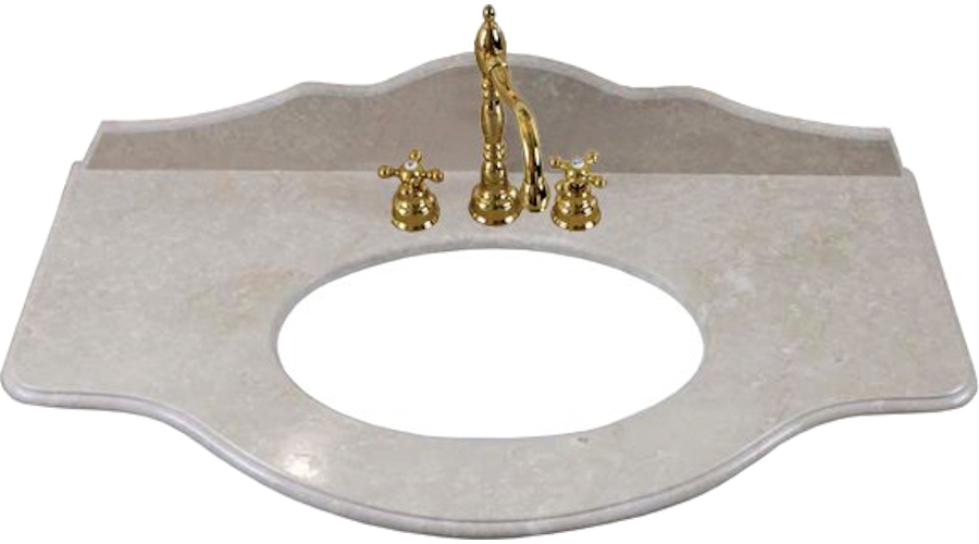 Столешница, 3 отверстия под смеситель, цвет botticino, La Beaute Joanna M102BOT3 (детальная фотография)